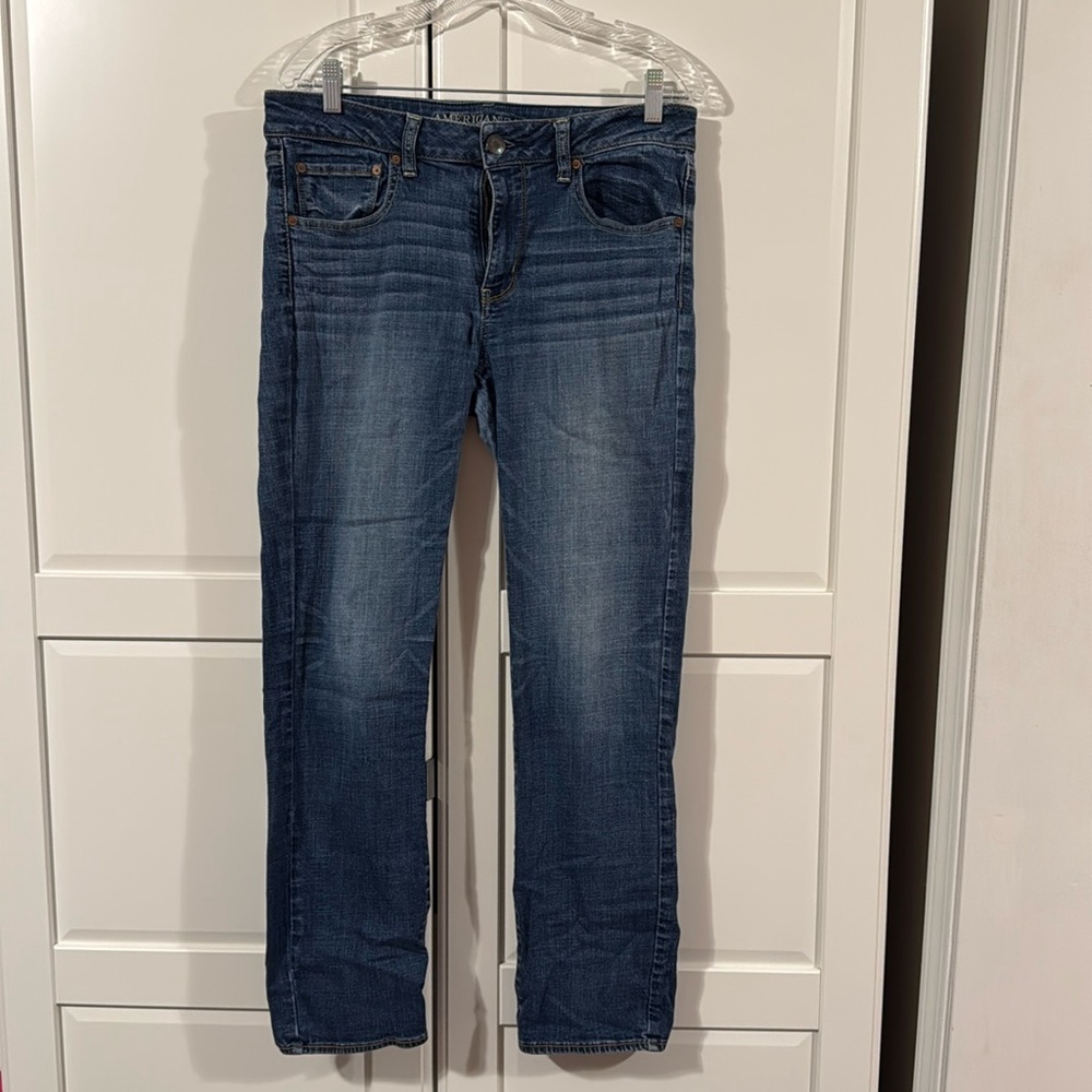 AE Size 12 straight leg super stretch jeans